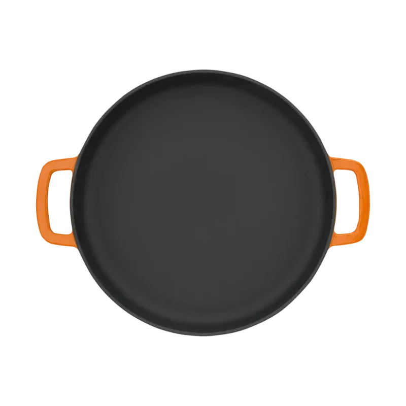 Gietijzeren Skillet / Koekenpan Met 2 Handvatten Ø 28 cm Oranje hover image