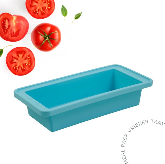 Food Cube - Meal prep bakje - Diepvriesbakje 1000 Blauw
