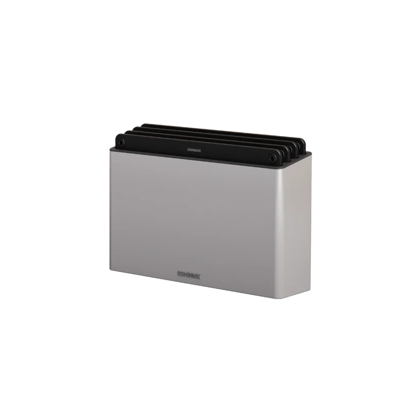 Snijplankenset 4-delig 20x30 cm Staal Zwart