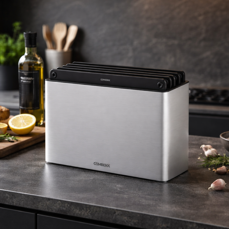 Snijplankenset 4-delig 20x30 cm Staal Zwart hover image