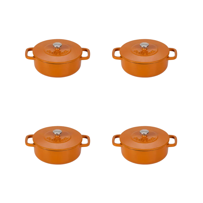 Mini braadpan Ø12cm set 4-delig Oranje