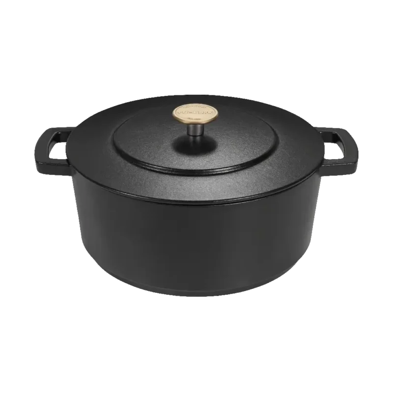 Limited Edition – The Original Braadpan - Gerecyclede Treinrails Ø 28 cm Zwart