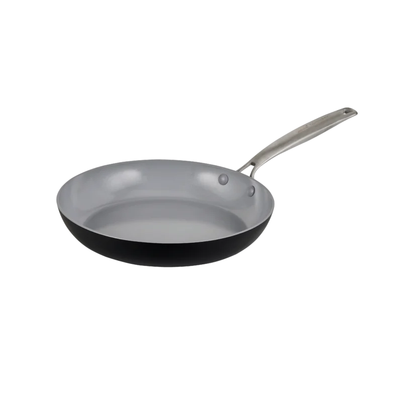 Pannenset 4-delig - Koekenpan Ø 22 cm + Ø 26 cm + Sauspan Ø 16 cm - Zwart Met Grijs hover image