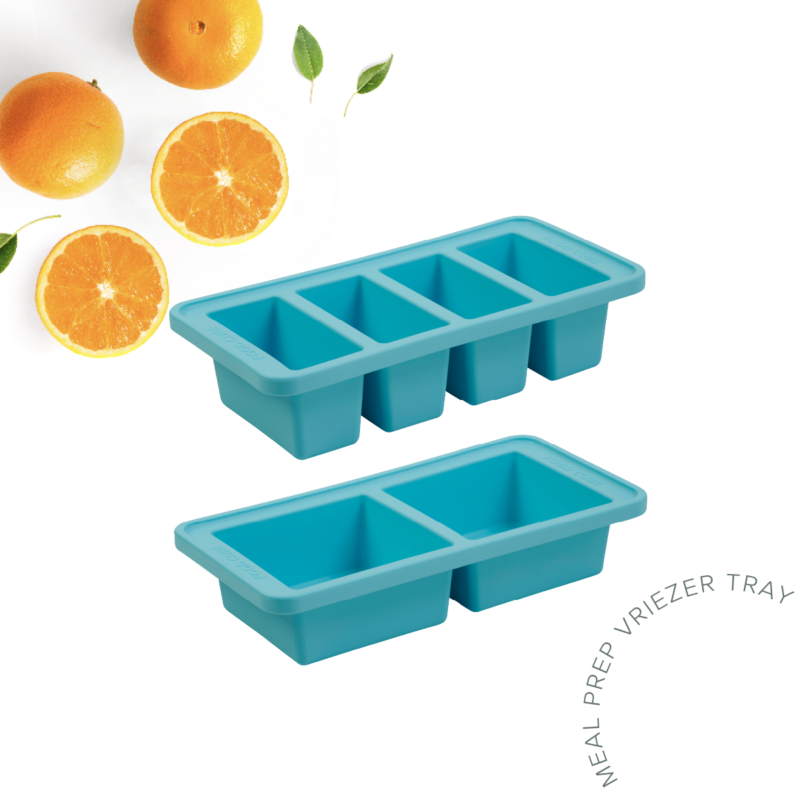 Voedselkubus Vriezer Bewaarbakjes Set van 2 - 4 x 250ml en 2 x 500ml - Blauw