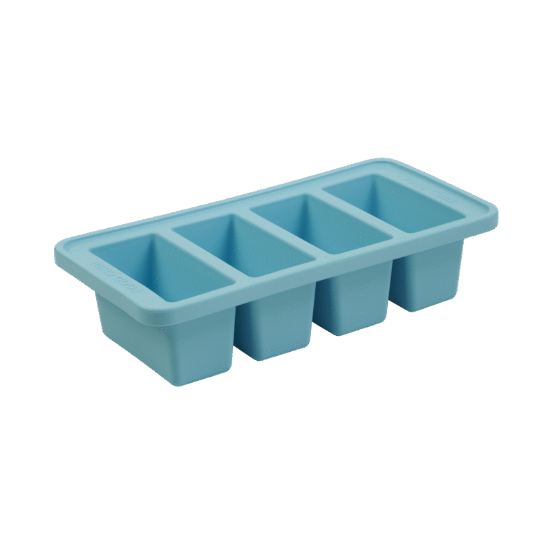 Food Cube - Meal prep bakje - BabyvoedingbewaarbakjeDiepvriesbakje 4 x 250 ML Blauw
